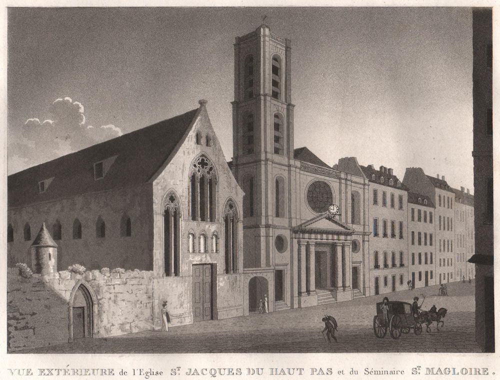 PARIS. Eglise Saint-Jacques du Ilaut Pas et du Séminaire Saint-Magloire 1808